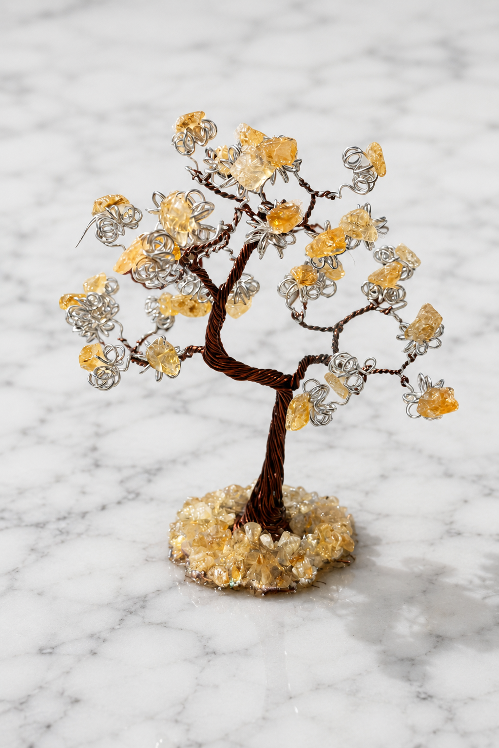 Natural Gemstone Crystal Citrine Money Tree for Prosperity