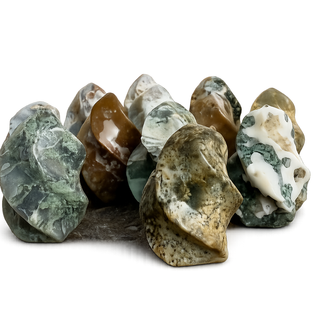 Natural Gemstone Crystal Ocean Jasper Flame Carvings