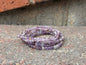 4mm Faceted Natural Amethyst Phantom Crystal Stretch Bracelets