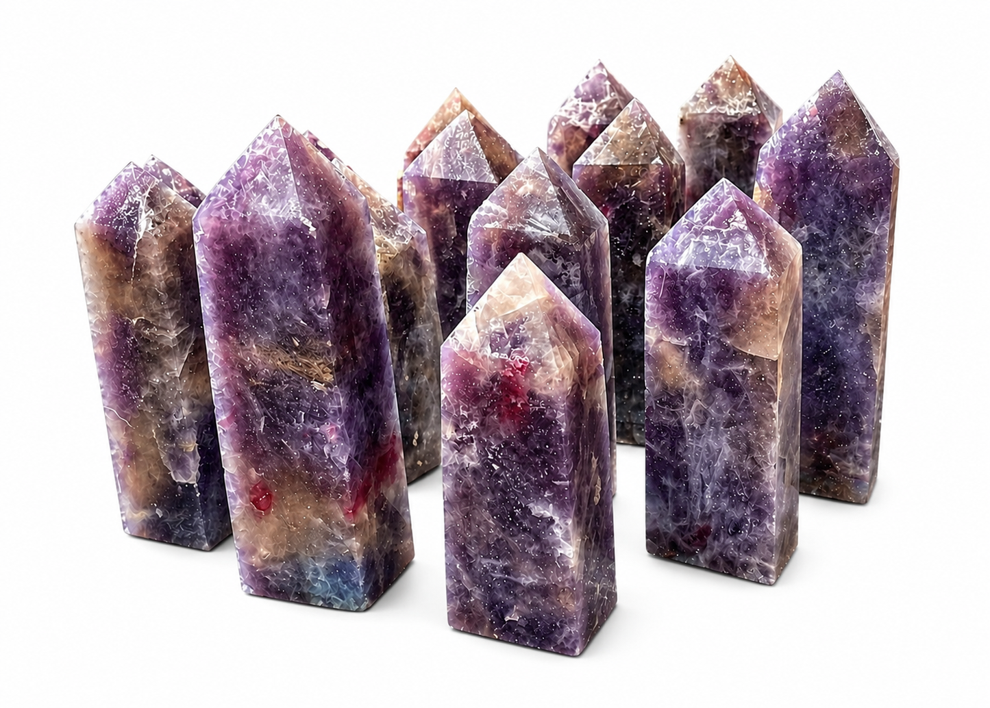Natural Crystal Gemstone Unicorn Stone Towers Points