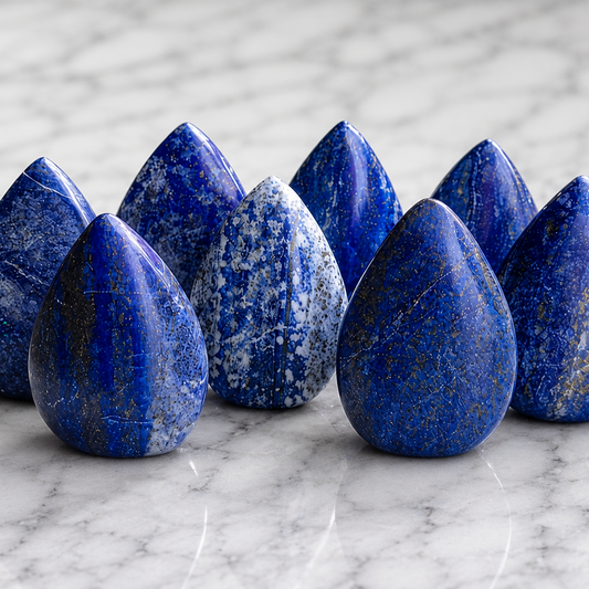Natural Gemstone Crystal Lapis Lazuli Flame Carving