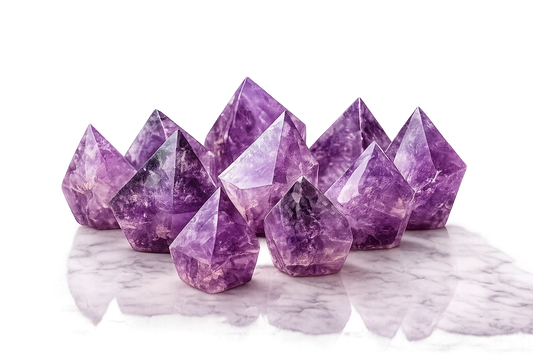 Natural Gemstone Crystal Amethyst Point Energy Carving 1/2 lb 8 oz