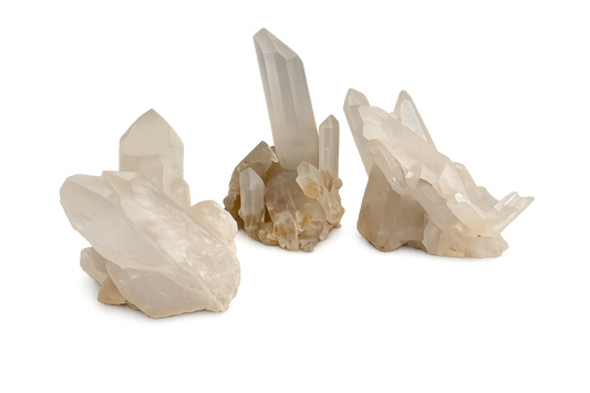 Natural Gemstone Crystal Clear Quartz Cluster Point Specimens 1 lb