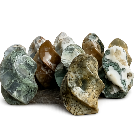 Natural Gemstone Crystal Ocean Jasper Flame Carvings