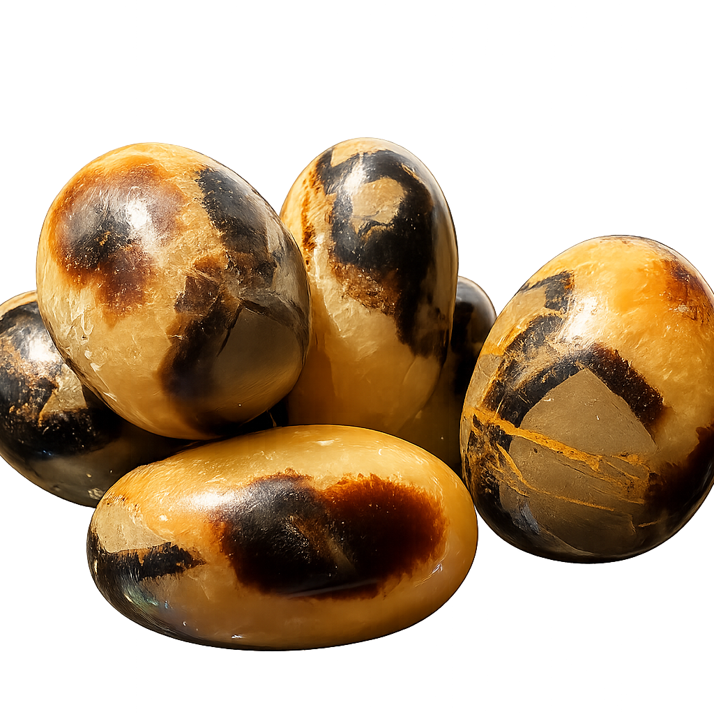 Natural Crystal Energy Septarian Dragon Egg Palm Stones 1/2 lb 8 oz