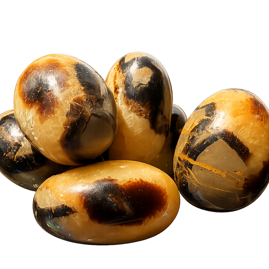 Natural Crystal Energy Septarian Dragon Egg Palm Stones 1/2 lb 8 oz