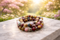 8mm Faceted Natural Mookaite Crystal Stretch Bracelets