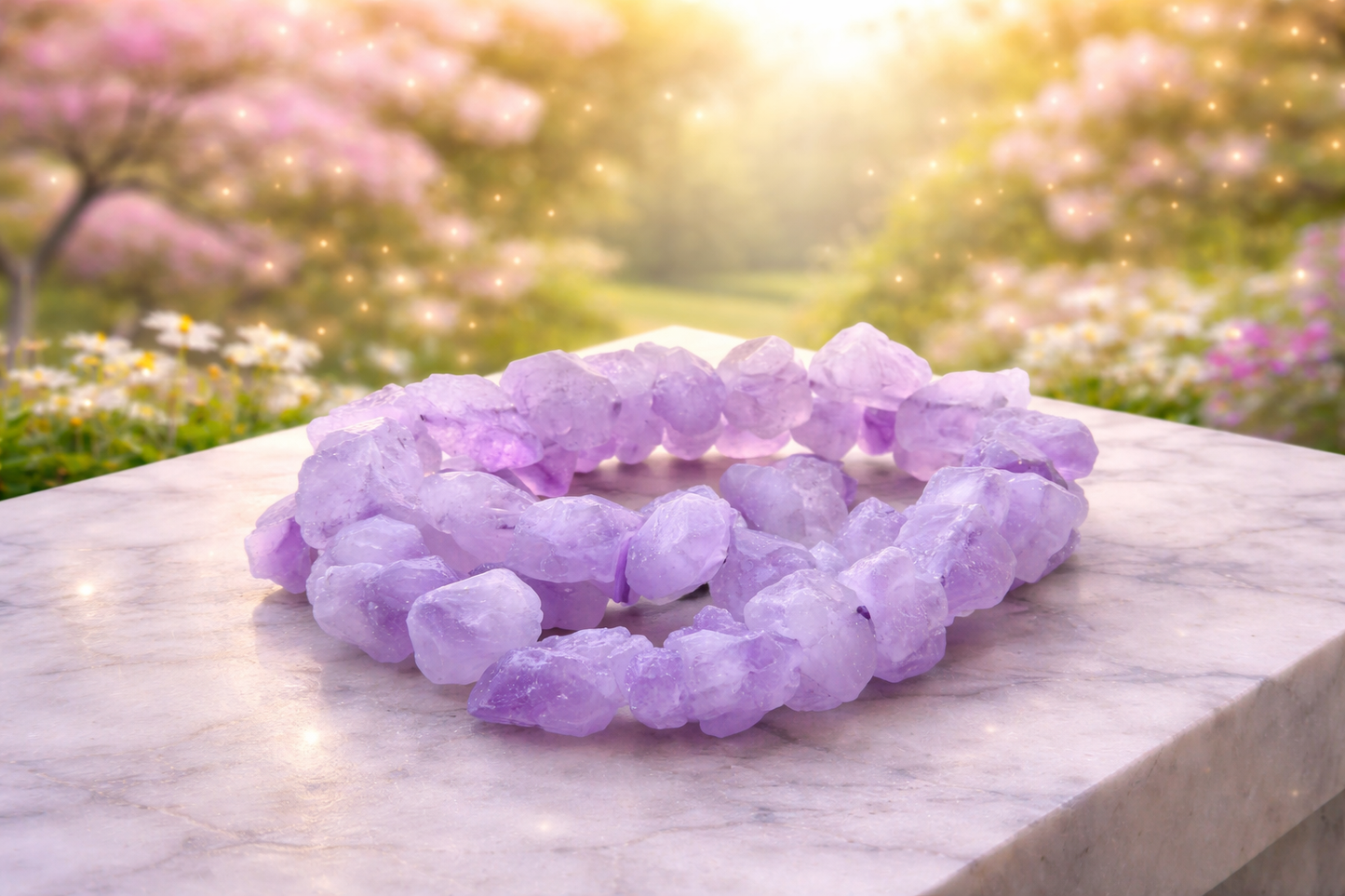 Raw Natural Amethyst Cluster Bracelets