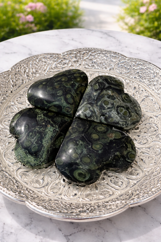 Natural Kambaba Jasper Crystal Energy Heart Stones