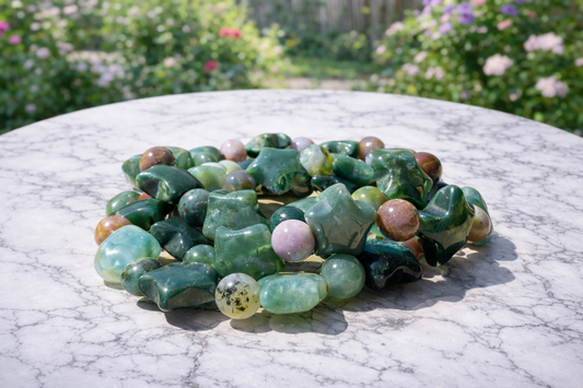 Natural Moss Agate Star Crystal Energy Gemstone Bracelets