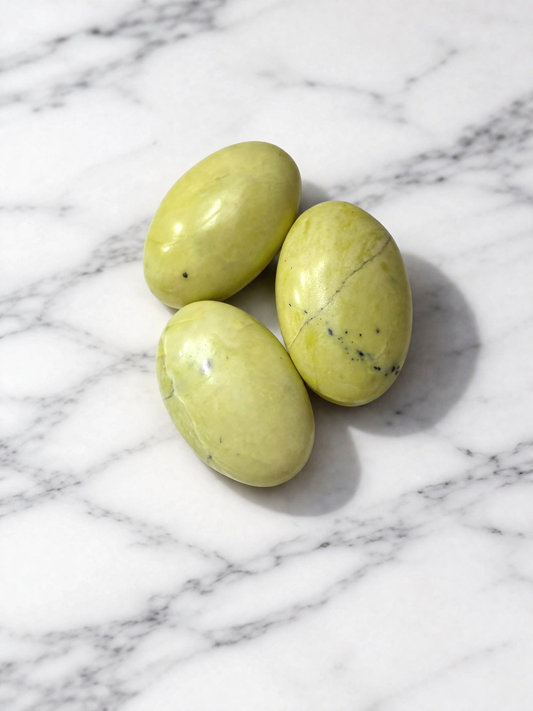 Natural Healerite Serpentine Crystal Palm Stone Lot